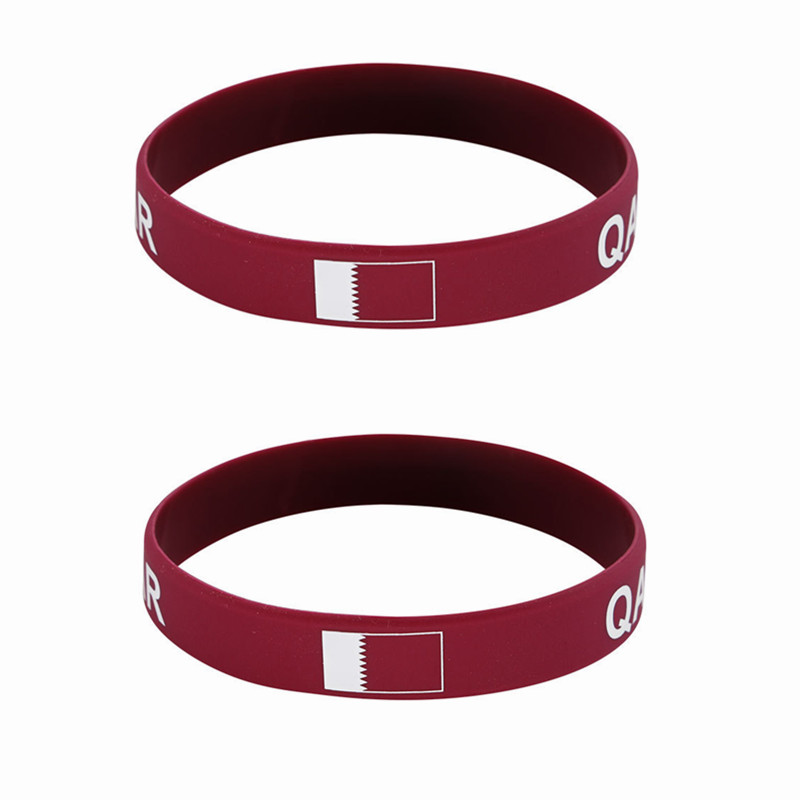 2pcs Qatar Flag Silicone Brace - огляд і ціна Women Accessories Qatar