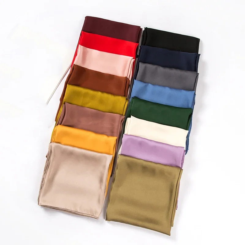 Satin Scarf Women 70cm Solid C - огляд і ціна Women'S Accessories For Neck