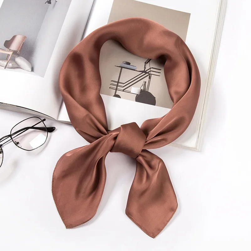 Satin Scarf Women 70cm Solid C - огляд і ціна Women'S Accessories For Neck