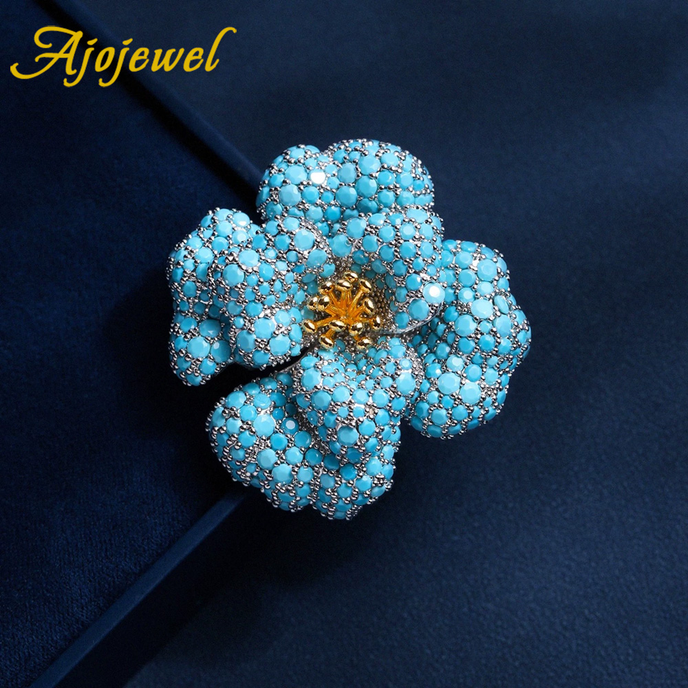 Ajojewel Blue Rhinestone Peony - огляд і ціна Women'S Accessories Gift Ideas