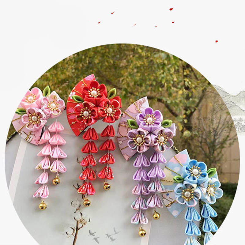 Japanese Style Hairpin Fabric  - огляд і ціна Women'S Kimono Accessories