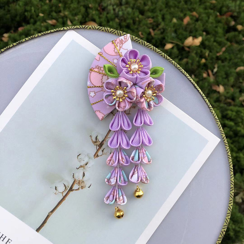 Japanese Style Hairpin Fabric  - огляд і ціна Women'S Kimono Accessories