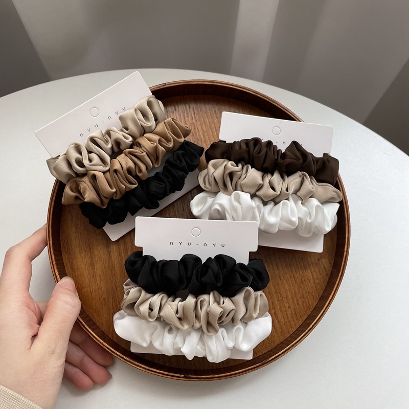 3/4/6Pcs/Set Satin Scrunchies  - огляд і ціна Scrunchie Satin Set