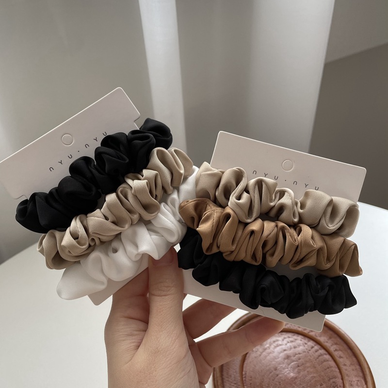 3/4/6Pcs/Set Satin Scrunchies  - огляд і ціна Scrunchie Satin Set
