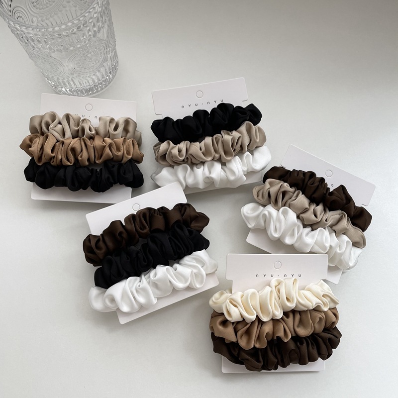3/4/6Pcs/Set Satin Scrunchies  - огляд і ціна Scrunchie Satin Set