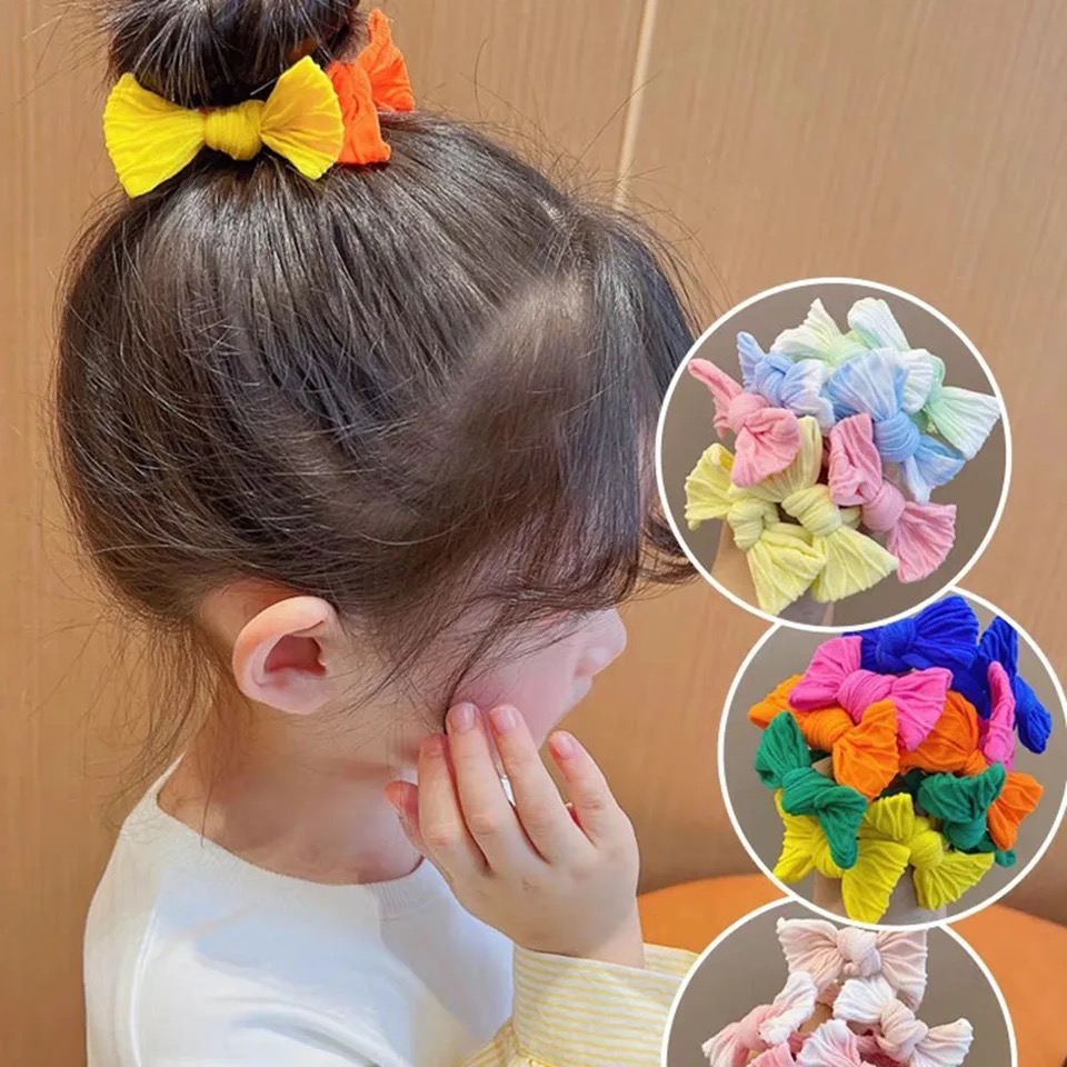 5Pcs/Set Cute Bowknot Solid Co - огляд і ціна Scrunchie Satin Set
