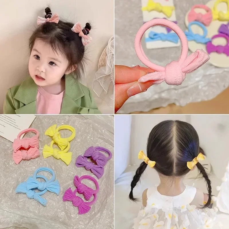 5Pcs/Set Cute Bowknot Solid Co - огляд і ціна Scrunchie Satin Set