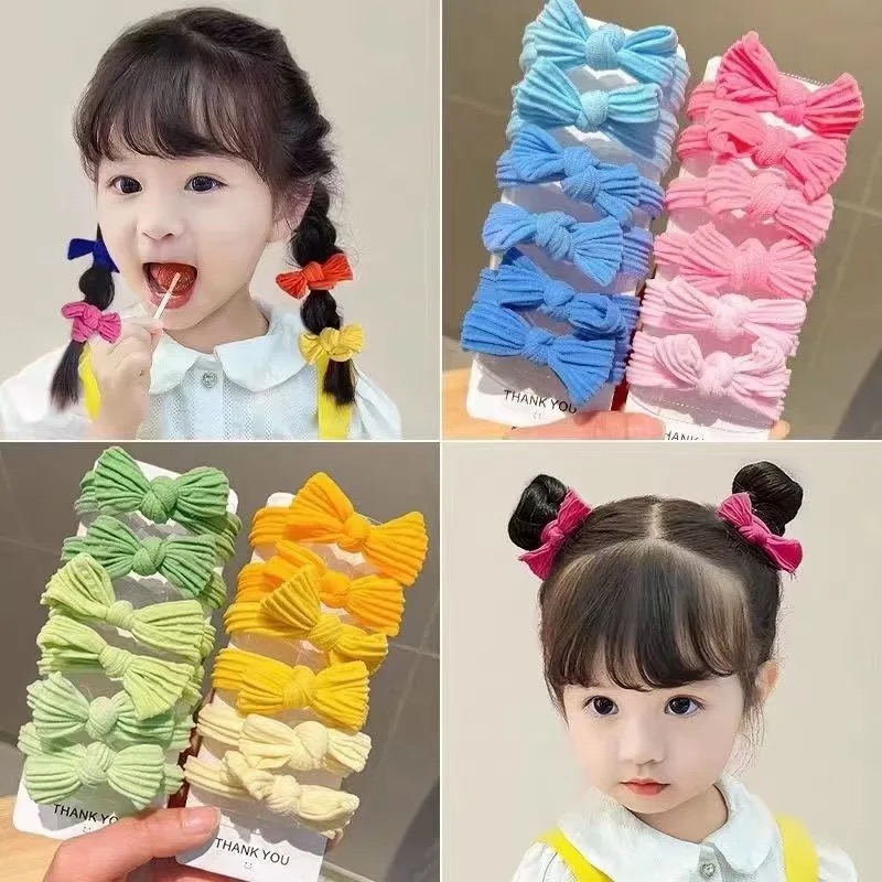 5Pcs/Set Cute Bowknot Solid Co - огляд і ціна Scrunchie Satin Set