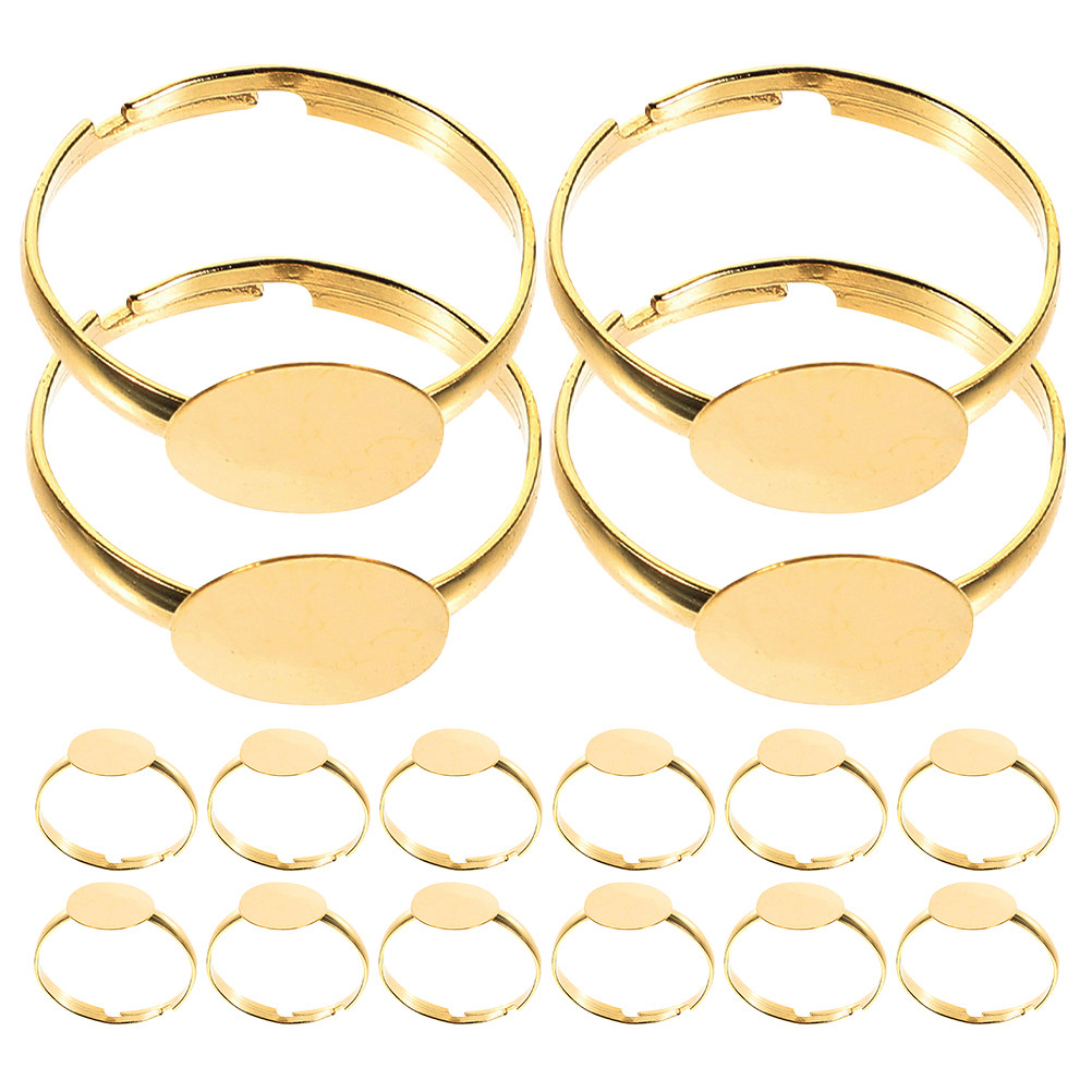 50pcs Blank Ring Settings Flat - огляд і ціна Ring Set Adjustable