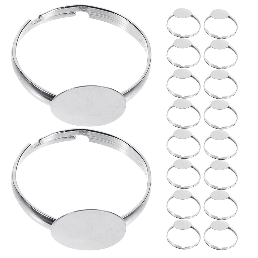 50pcs Blank Ring Settings Flat - огляд і ціна Ring Set Adjustable