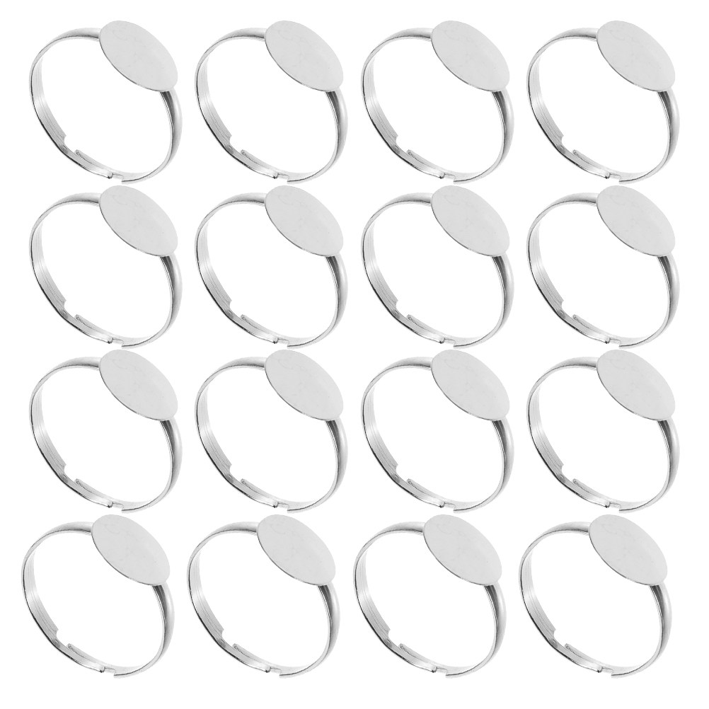 50pcs Blank Ring Settings Flat - огляд і ціна Ring Set Adjustable