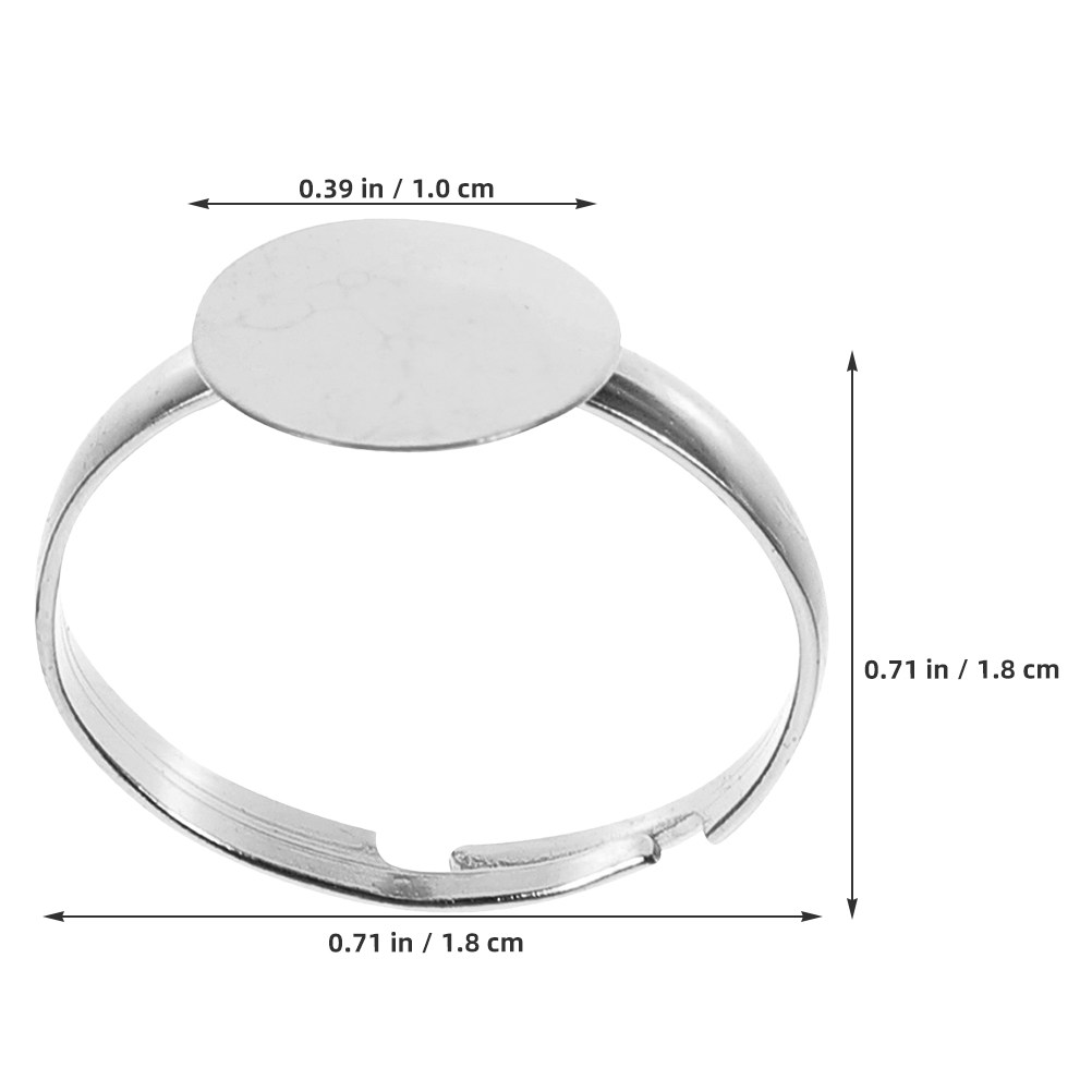 50pcs Blank Ring Settings Flat - огляд і ціна Ring Set Adjustable
