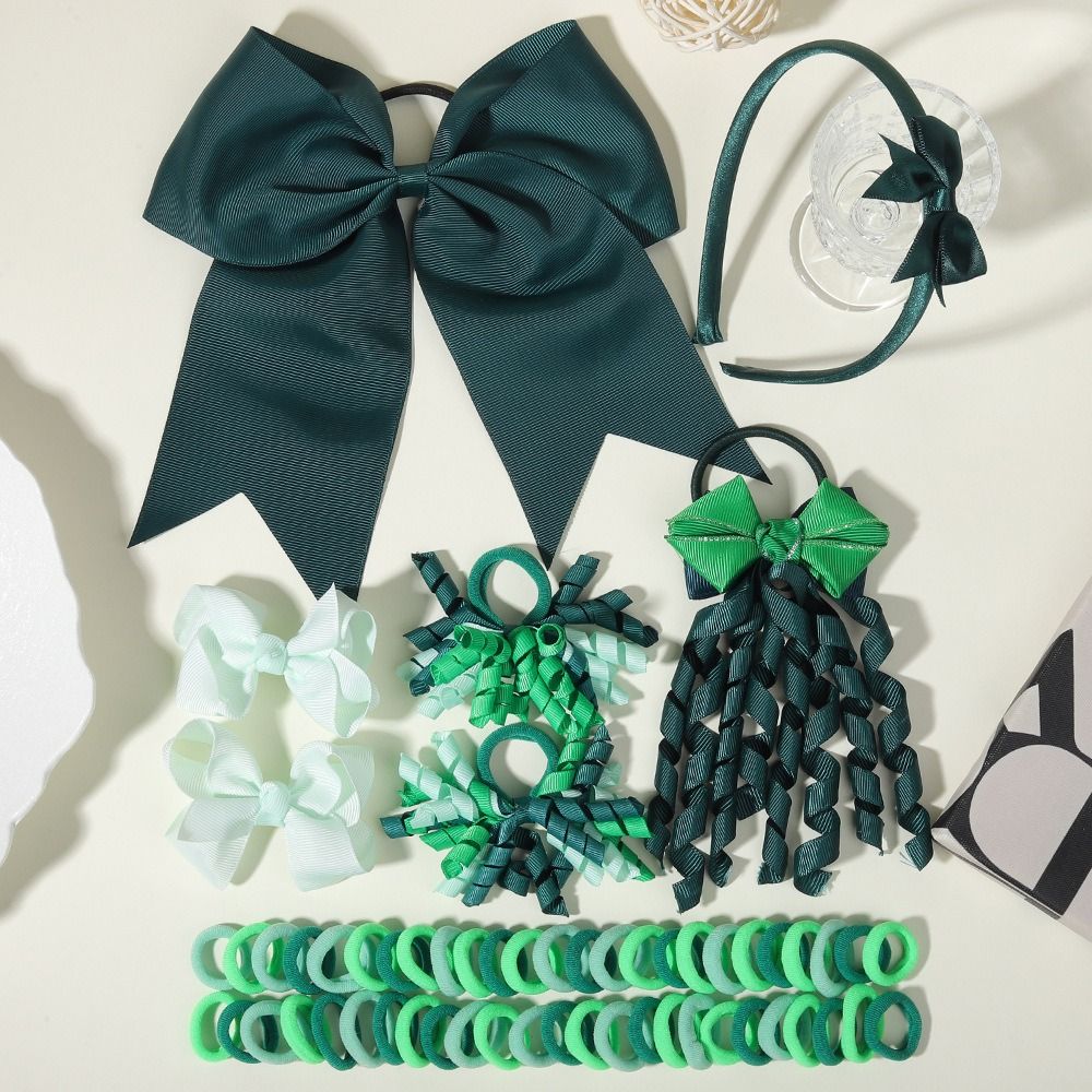 57Pcs/lot Fashion Sweet Satin  - огляд і ціна Scrunchie Satin Set
