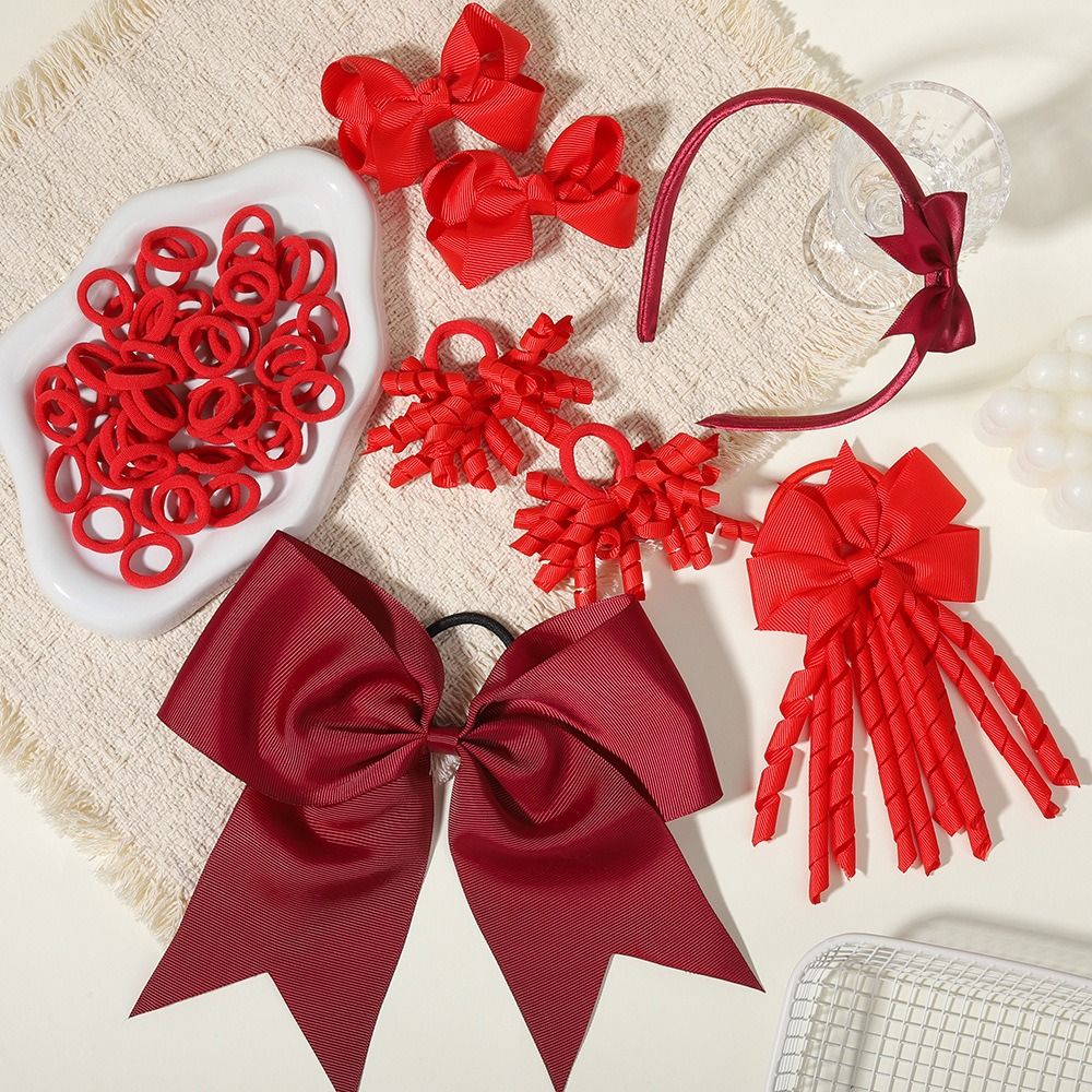57Pcs/lot Fashion Sweet Satin  - огляд і ціна Scrunchie Satin Set