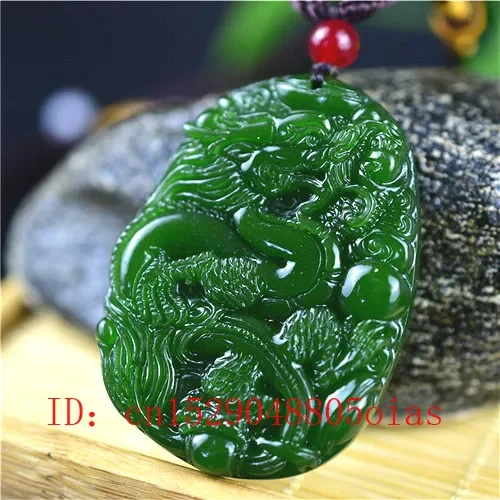 Natural Green Chinese Jade Dra - огляд і ціна Women Accessories Jewelry