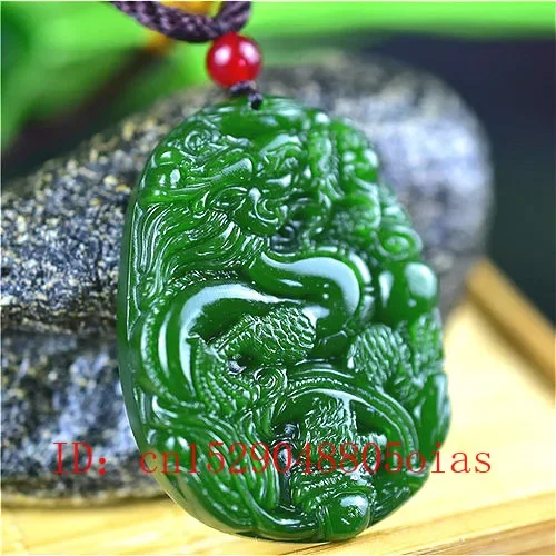 Natural Green Chinese Jade Dra - огляд і ціна Women Accessories Jewelry