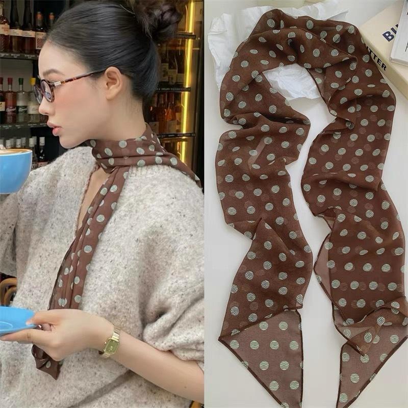 Polka Dot Floral Print Silk Sc - огляд і ціна Women'S Accessories For Neck