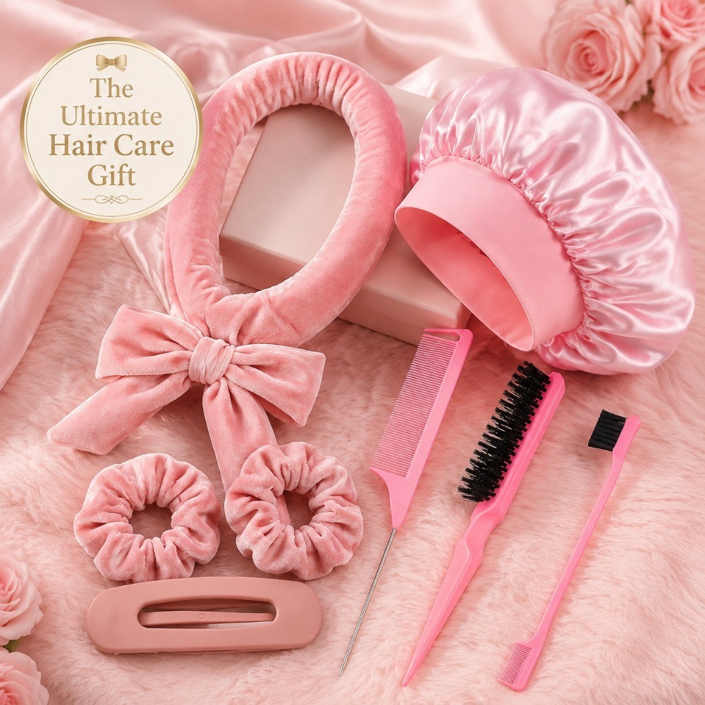 8/5/4Pcs Heatless Hair Curler  - огляд і ціна Scrunchie Satin Set