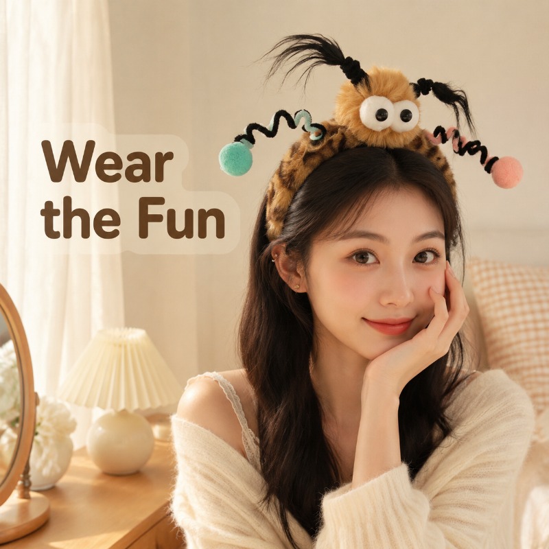 Cute Fluffy Monster Eye Hairba - огляд і ціна Women Accessories Photos
