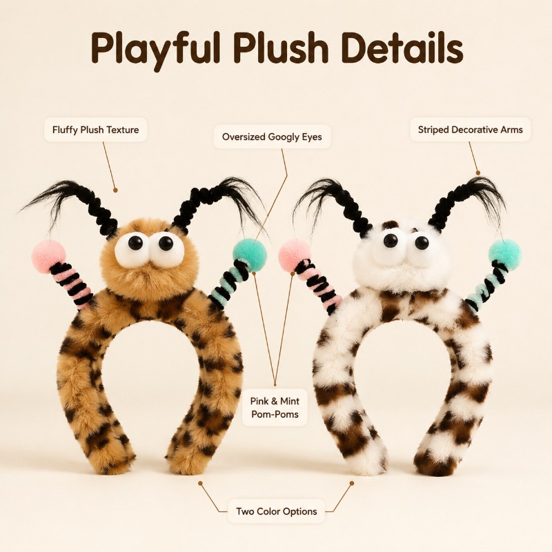 Cute Fluffy Monster Eye Hairba - огляд і ціна Women Accessories Photos