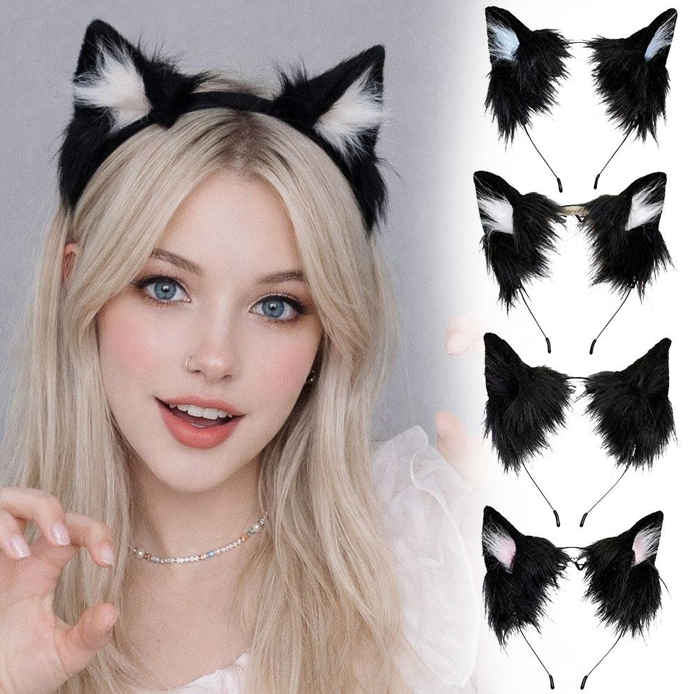 Plush Cat Ear Cosplay Headband - огляд і ціна Women Accessories Photos