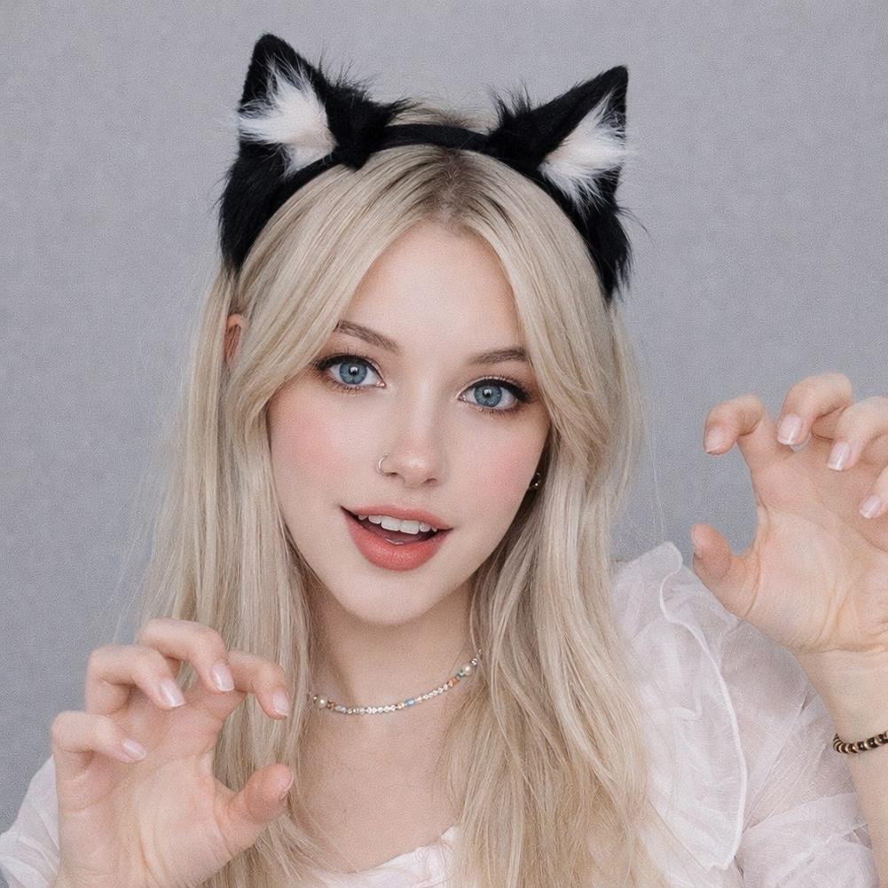 Plush Cat Ear Cosplay Headband - огляд і ціна Women Accessories Photos