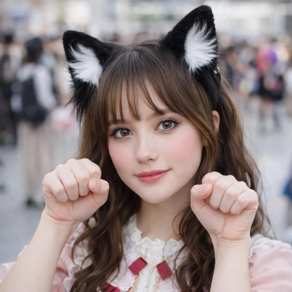 Plush Cat Ear Cosplay Headband - огляд і ціна Women Accessories Photos