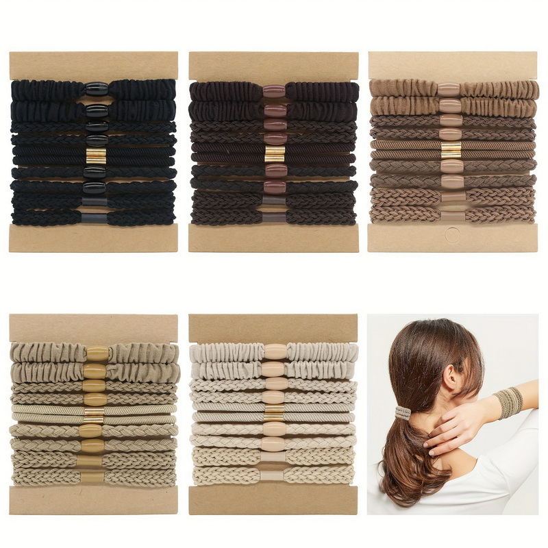 10pcs/set Women Elastic Hair R - огляд і ціна Scrunchie Satin Set