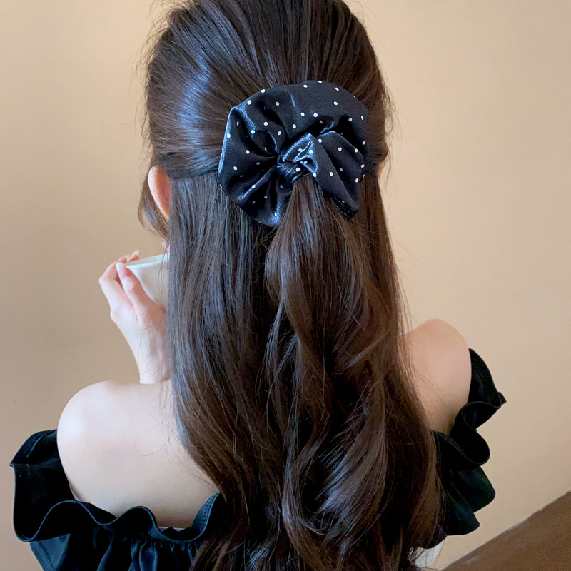 1/2 Pcs Black White Dot Hair S - огляд і ціна Scrunchie Satin Set