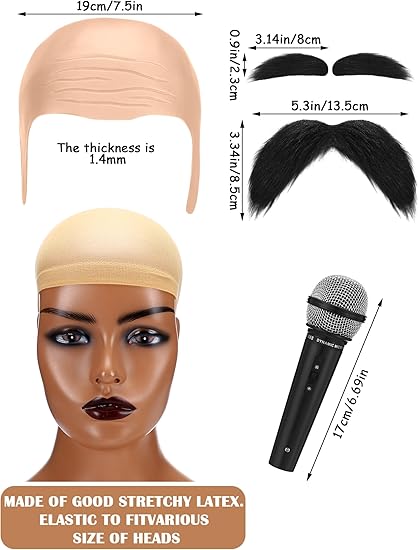New Bald Cap Halloween Costume - огляд і ціна Women Accessories Combo