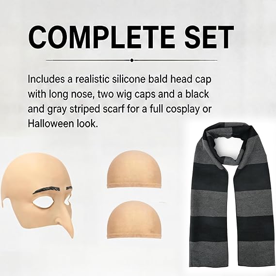 New Bald Cap Halloween Costume - огляд і ціна Women Accessories Combo