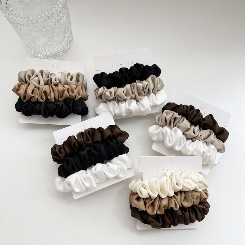 3Pcs/Set Satin Hair Scrunchies - огляд і ціна Scrunchie Satin Set