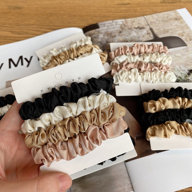 4PCS/Set Satin Silk Scrunchies - огляд і ціна Scrunchie Satin Set