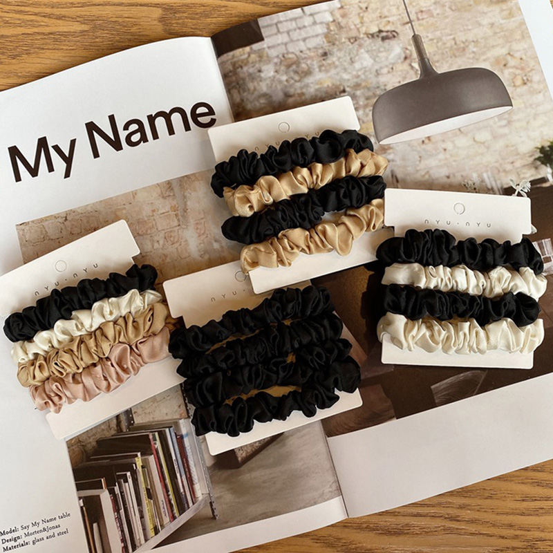4PCS/Set Satin Silk Scrunchies - огляд і ціна Scrunchie Satin Set