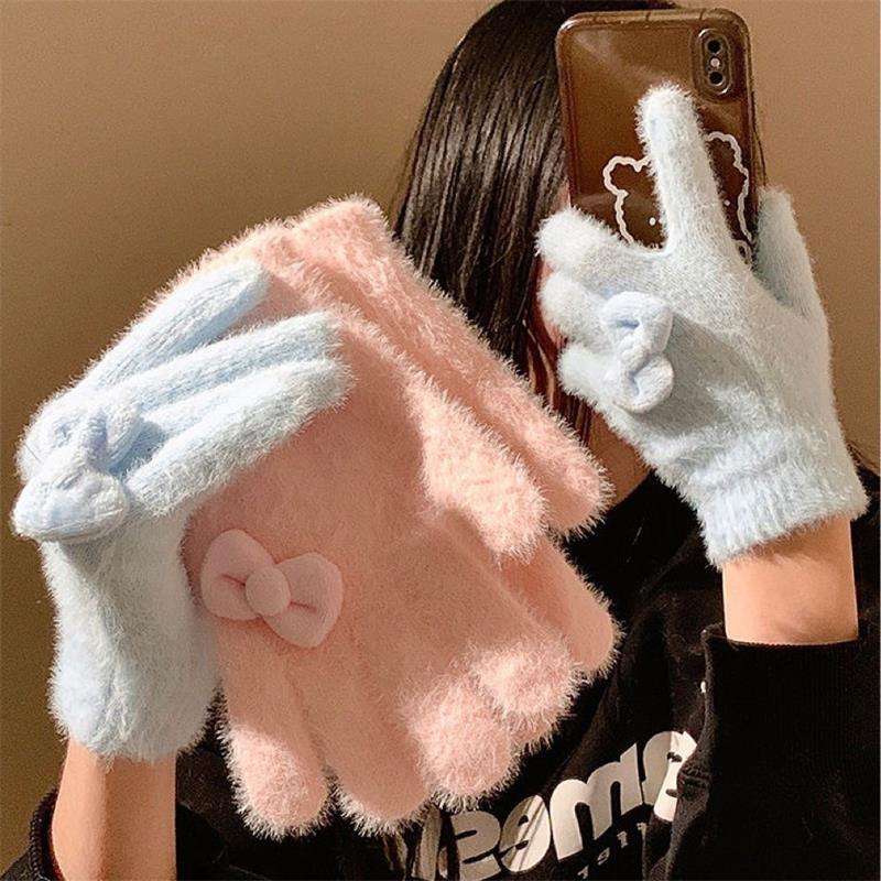 Cute Sweet Bow Plush Gloves Fo - огляд і ціна Women'S Accessories Gift Ideas