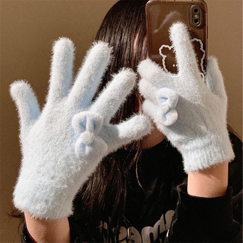 Cute Sweet Bow Plush Gloves Fo - огляд і ціна Women'S Accessories Gift Ideas