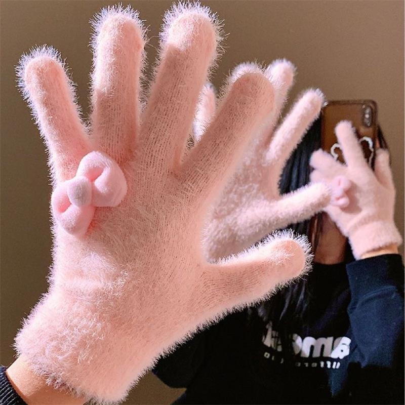 Cute Sweet Bow Plush Gloves Fo - огляд і ціна Women'S Accessories Gift Ideas