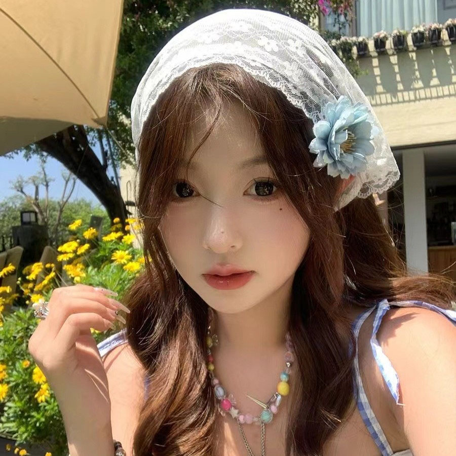 1PC triangle Lace scarf white  - огляд і ціна Women Accessories Photos